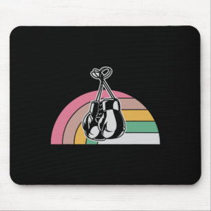 Rainbow Boxing Gloves Retro Style Design Mousepad