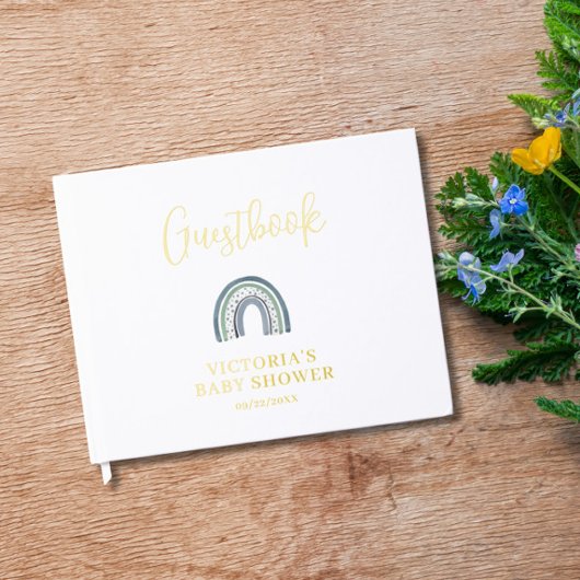 Rainbow Boy Baby Dusche Gästebuch