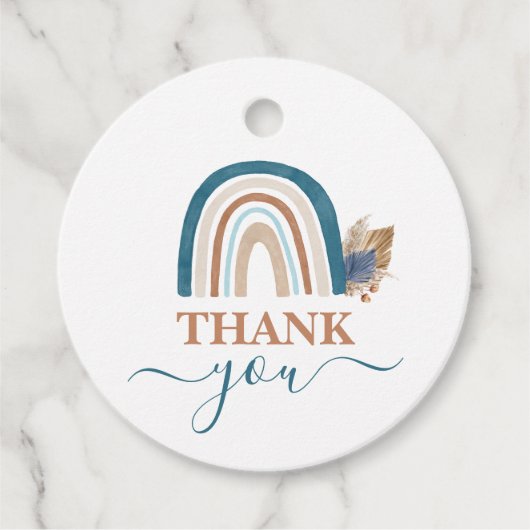 Rainbow Boy Baby Dusche Geschenkanhänger (Vorderseite)