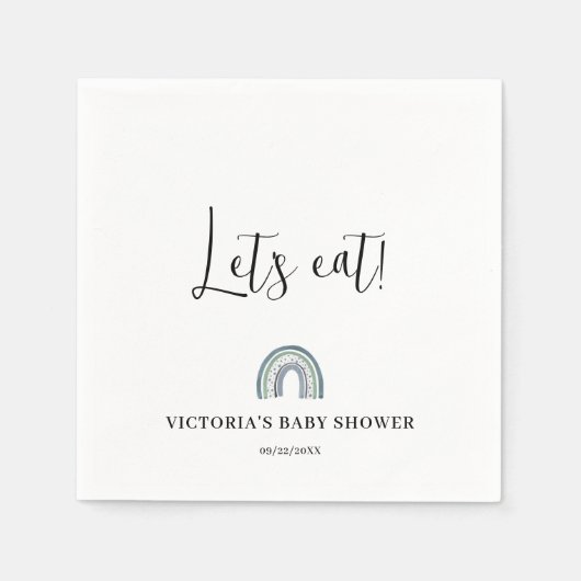 Rainbow Boy Baby Dusche Serviette (Vorderseite)