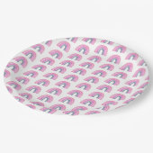  Rainbow Boy Baby Shower Pappteller (Schrägansicht)