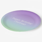 Rainbow Boy Birthday Party Pappteller (Schrägansicht)