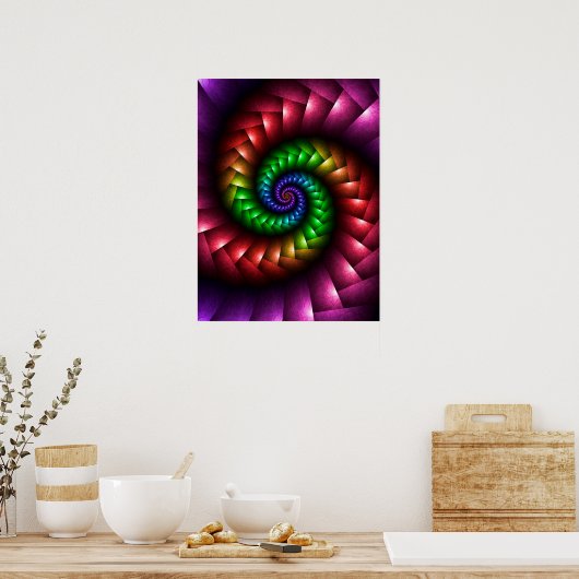 Rainbow Braids Poster (Küche)