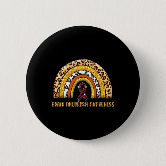 Rainbow Brain Aneurysm Krieger Button (Vorderseite)