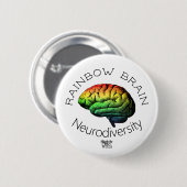 "Rainbow Brain" Button (Vorne & Hinten)