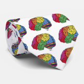 Rainbow Brain Krawatte (Gerollt)