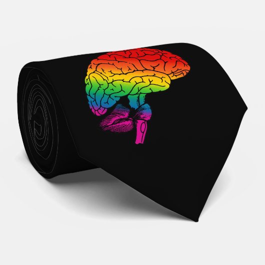 Rainbow Brain Krawatte (Gerollt)