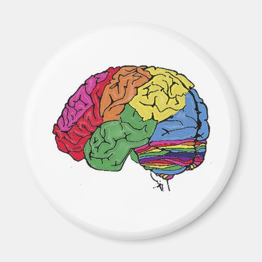 Rainbow Brain Magnet (Vorne)