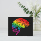Rainbow Brain Postkarte (Stehend Vorderseite)