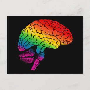 Rainbow Brain Postkarte