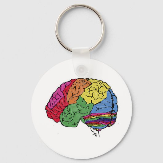 Rainbow Brain Schlüsselanhänger (Vorderseite)