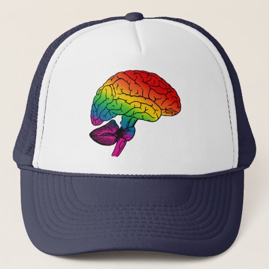 Rainbow Brain Truckerkappe (Vorderseite)