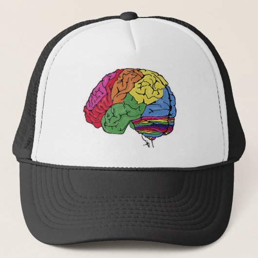 Rainbow Brain Truckerkappe (Vorderseite)