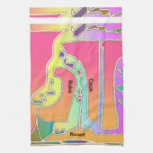 Rainbow Brat Rostbraten Geschirrtuch (Vertikal)