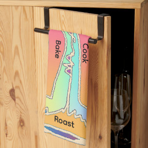 Rainbow Brat Rostbraten Geschirrtuch