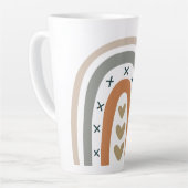 Rainbow-Braunbeige grau, modern weiß Milchtasse (Linke Ecke)