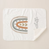 Rainbow-braunes beige-graues bohologes Kinderzimme Sherpadecke (Vorderseite (Horizontal))