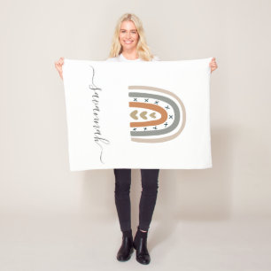 Rainbow-braunes beige-graues Kinderzimmer niedlich Fleecedecke