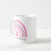 Rainbow Breast Cancer Pink Ribbon Awareness Kaffeetasse (Vorderseite Links)