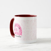 Rainbow Breast Cancer Warrior Tasse (Vorderseite Links)