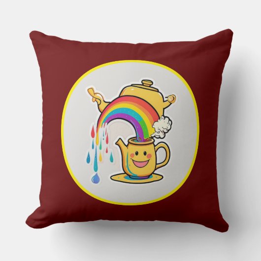 ‚Rainbow Brew‘ Kissen (Vorderseite)