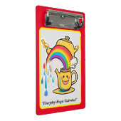 ‚Rainbow Brew‘ Mini Klemmbrett (Schrägansicht)
