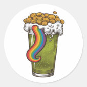 Rainbow Brew Runder Aufkleber (Vorderseite)
