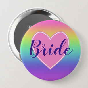 Rainbow Bride Button