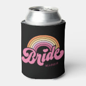 Rainbow Bride Retro Personalisiert Can Cooler Dosenkühler (Kanne Vorderseite)