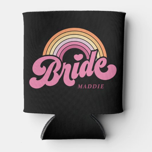 Rainbow Bride Retro Personalisiert Can Cooler Dosenkühler (Vorderseite)