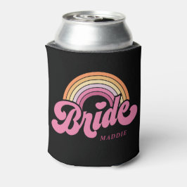 Rainbow Bride Retro Personalisiert Can Cooler Dosenkühler
