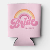 Rainbow Bride Retro Personalisiert Dosenkühler (Vorderseite)