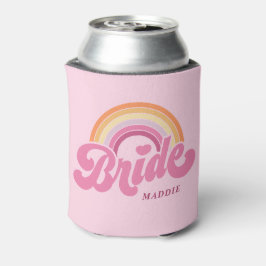 Rainbow Bride Retro Personalisiert Dosenkühler