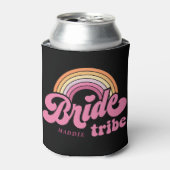 Rainbow Bride Tribe Retro Personalisiert Can Coole Dosenkühler (Kanne Vorderseite)
