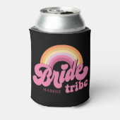 Rainbow Bride Tribe Retro Personalisiert Can Coole Dosenkühler (Kanne Rückseite)