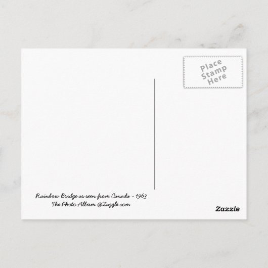 Rainbow Bridge aus Kanada Postkarte (Rückseite)