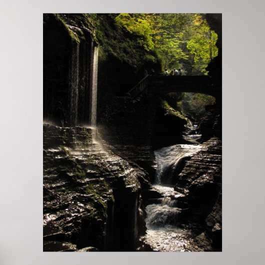Rainbow Bridge bei Watkins Glen Staat Park Poster (Vorne)
