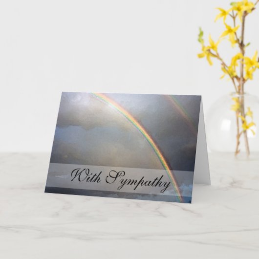 Rainbow Bridge Beileid Beileid Karte (Gelbe Blume)