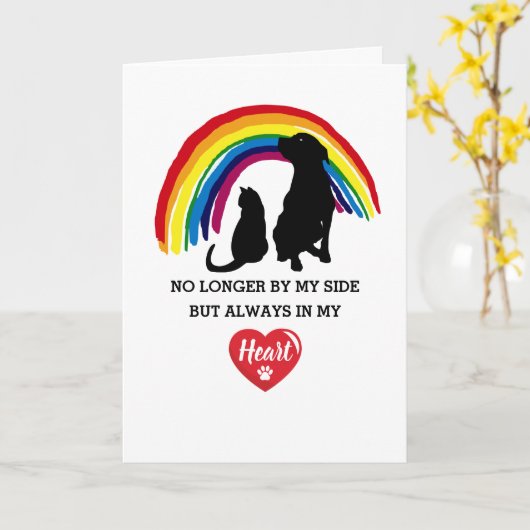 Rainbow Bridge Beileid Karte (Gelbe Blume)