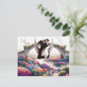 Rainbow Bridge Beileid Keepake Postkarte (Stehend Vorderseite)