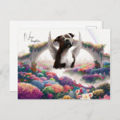 Rainbow Bridge Beileid Keepake Postkarte (Vorne/Hinten)