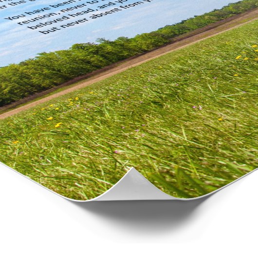 Rainbow Bridge Beileid Poster für männliche Hunde, (Ecke)