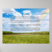 Rainbow Bridge Beileid Poster für weibliche Hunde (Vorne)