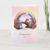 Rainbow Bridge Beileid Sentiment Karte (Vorderseite)