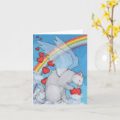 Rainbow Bridge Cat Beileid Karte (Gelbe Blume)