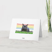 Rainbow Bridge Cat Loss Beileid Karte (Rückseite)