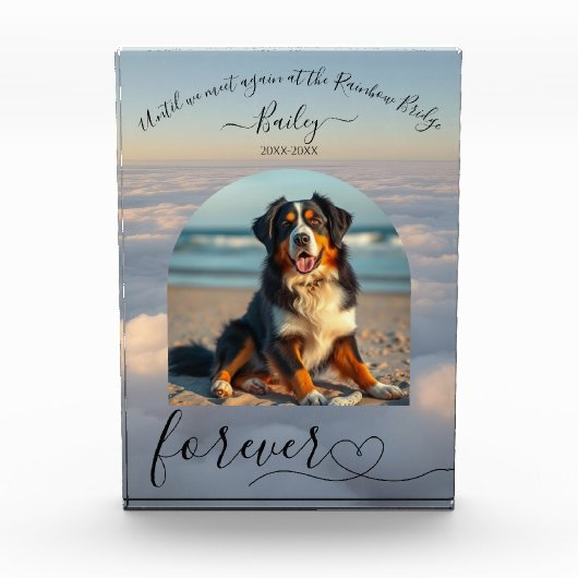 Rainbow Bridge Clouds Memorial Fotoblock (Vorderseite)