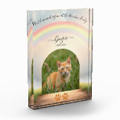 Rainbow Bridge-Custom Cat Memorial Fotoblock (Links)