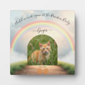 Rainbow Bridge-Custom Cat Memorial Fotoplatte (Vorderseite)