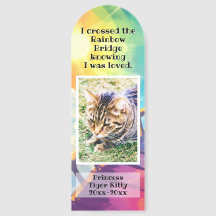 Rainbow Bridge Custom Foto Pet Memorial Dog Cat